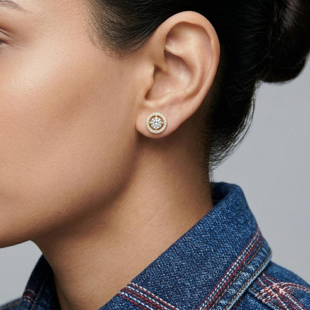 Round Glory Halo Studs