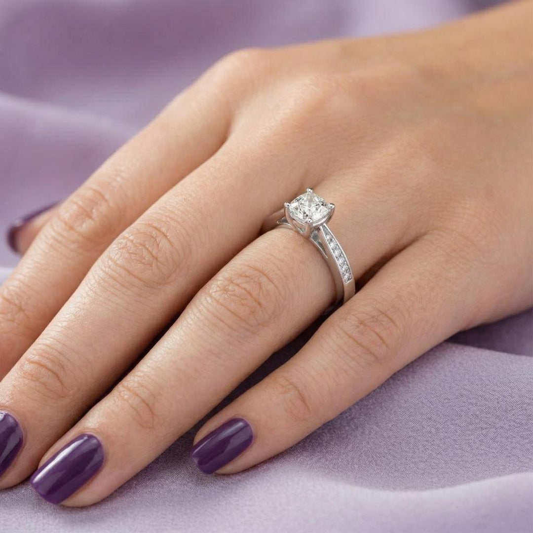 Royel Solitaire Cushion Ring Secondary image