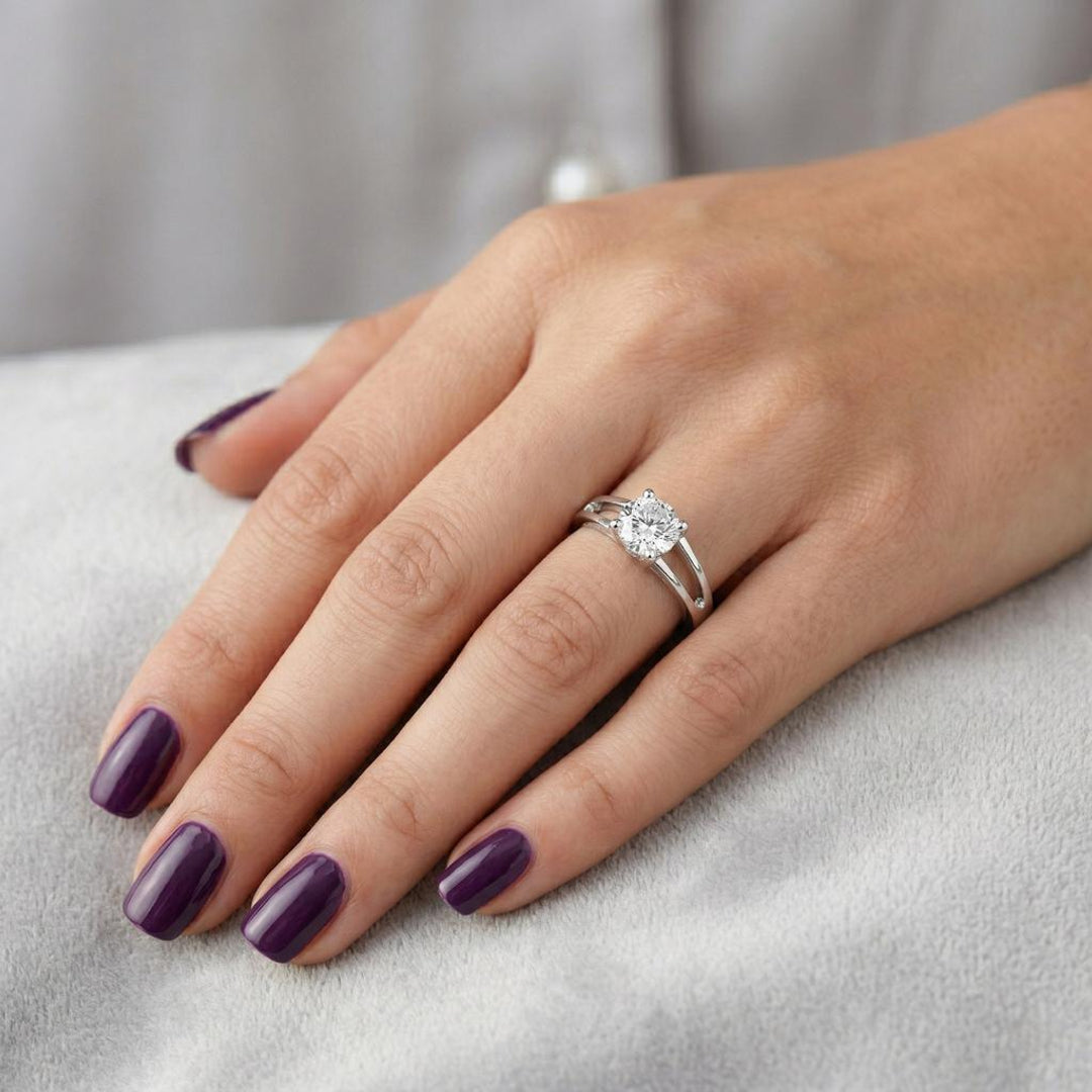 Kia Solitaire Twin Band Ring Secondary image