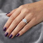 The Aura Halo Solitaire Ring