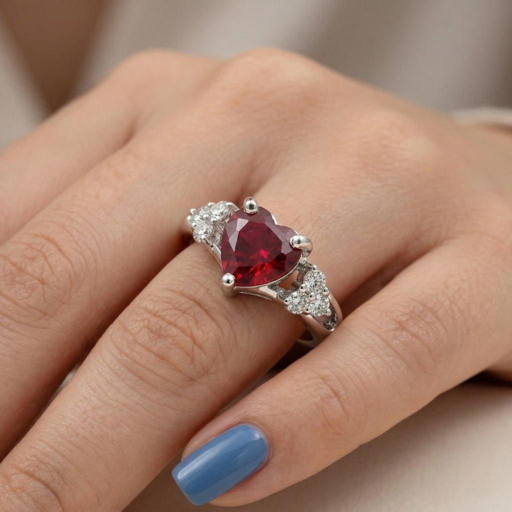 Velvet Ruby Heart Ring Main image