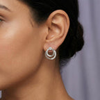 Circle Chain Diamond Studs