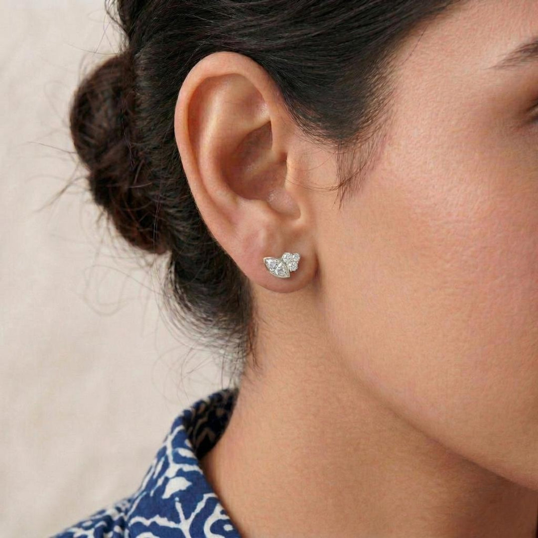 Marquise Royale Diamond Studs Secondary image