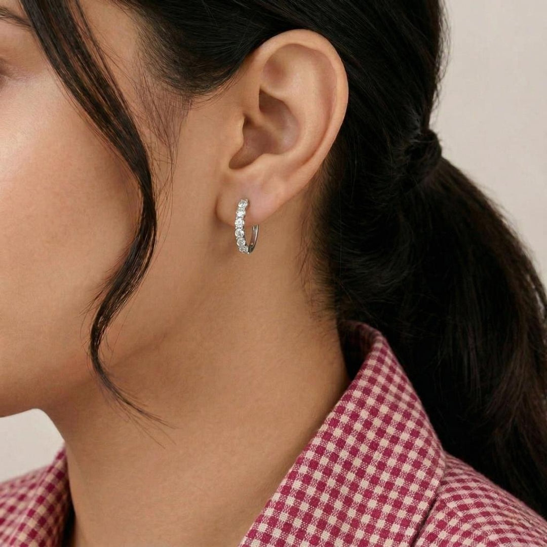 pure diamond spark hoops Secondary image