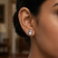Ovel Loop Diamond Studs
