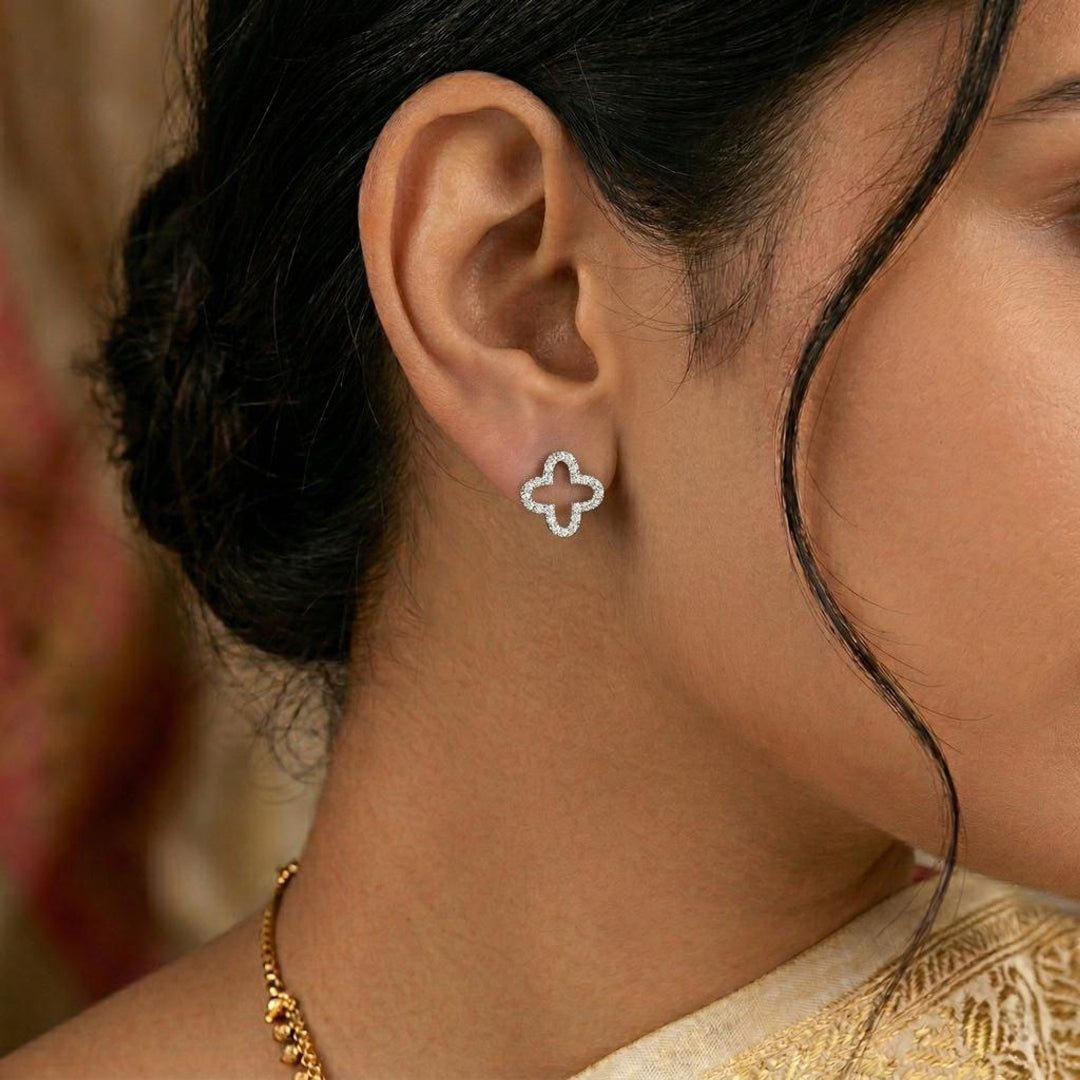 Glow Clover Earrings Secondary image