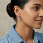Celeste Ribbon Diamond Hoops