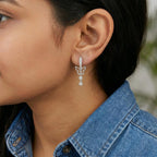 Butterfly Flutter Diamond Drop Earrings