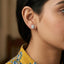 Solitaire Halo Ovel Studs