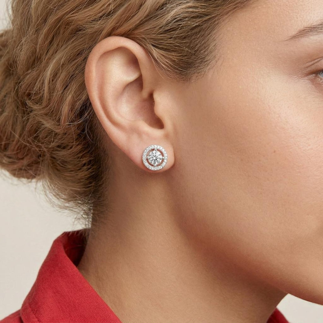 Round Glory Halo Studs Secondary image