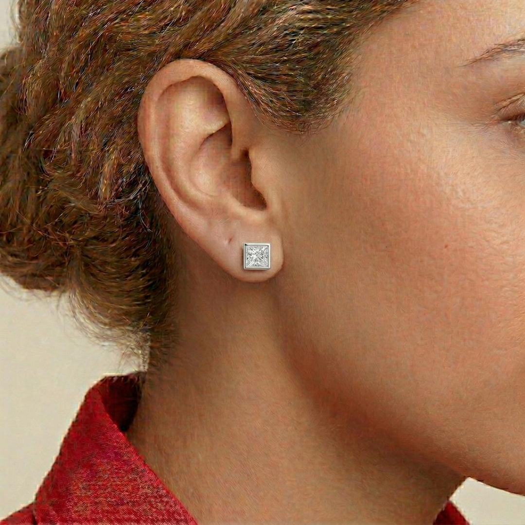 Solitaire Sqwer Bazel Princess Studs