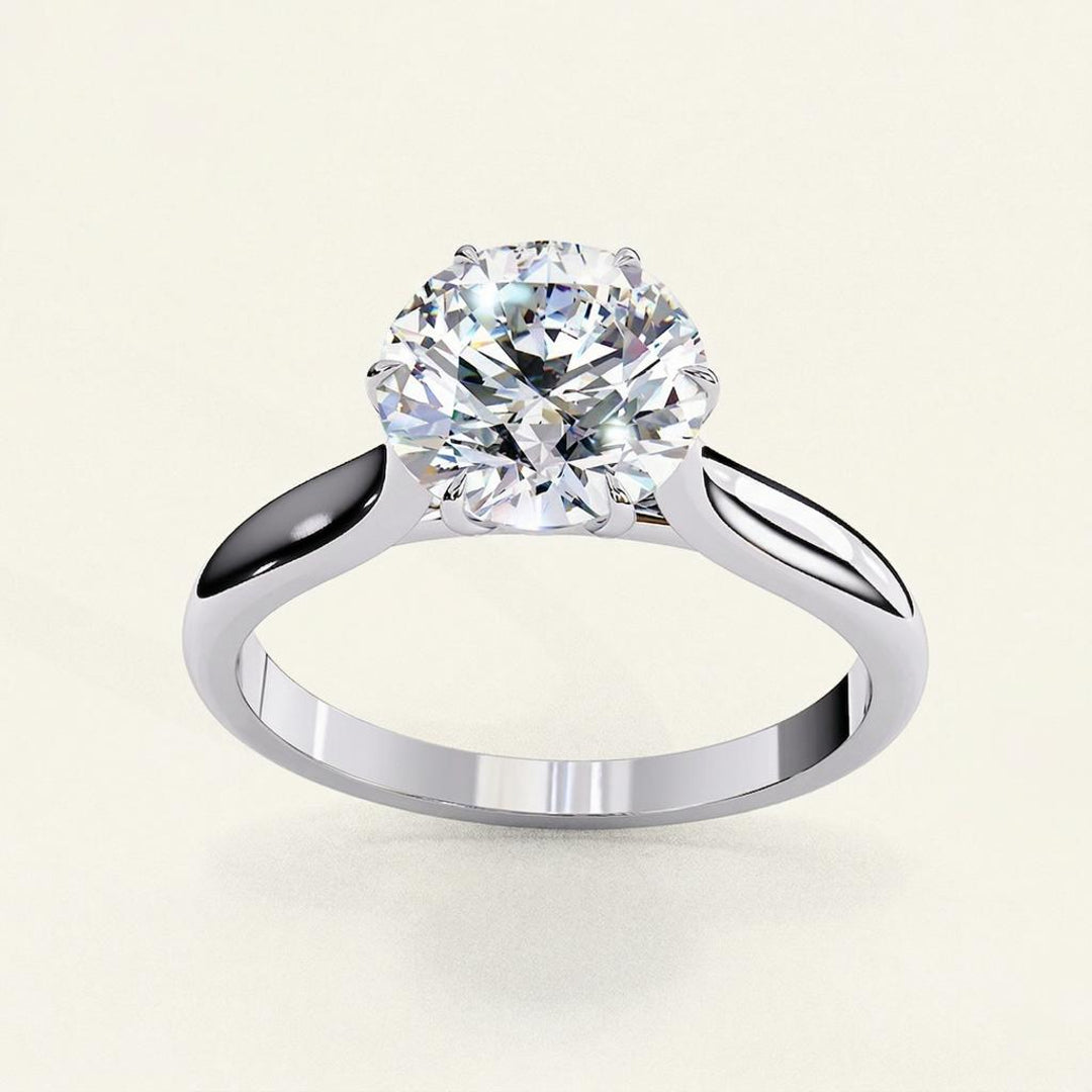 Classic Crown Solitaire Ring
