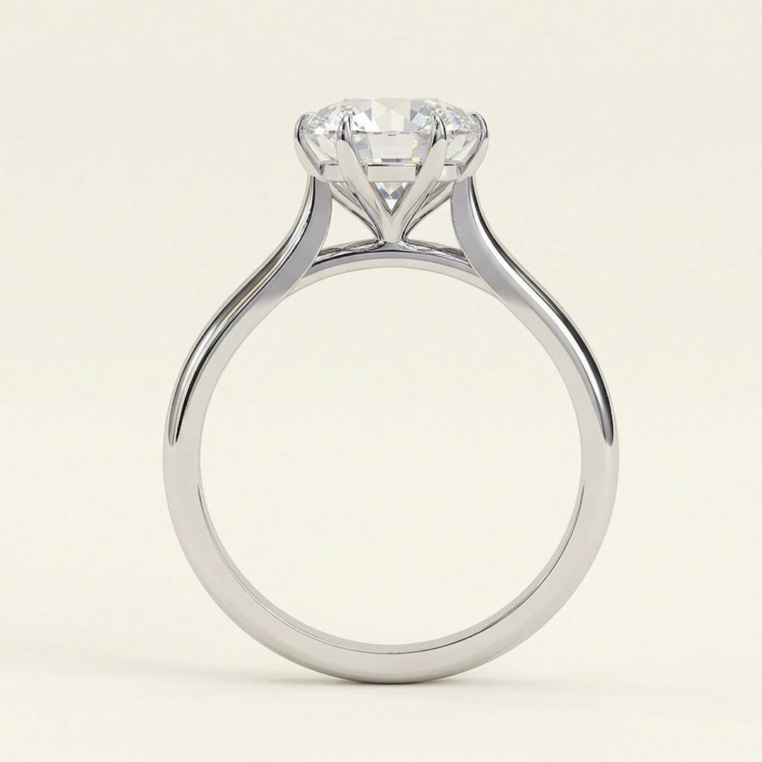 Classic Crown Solitaire Ring