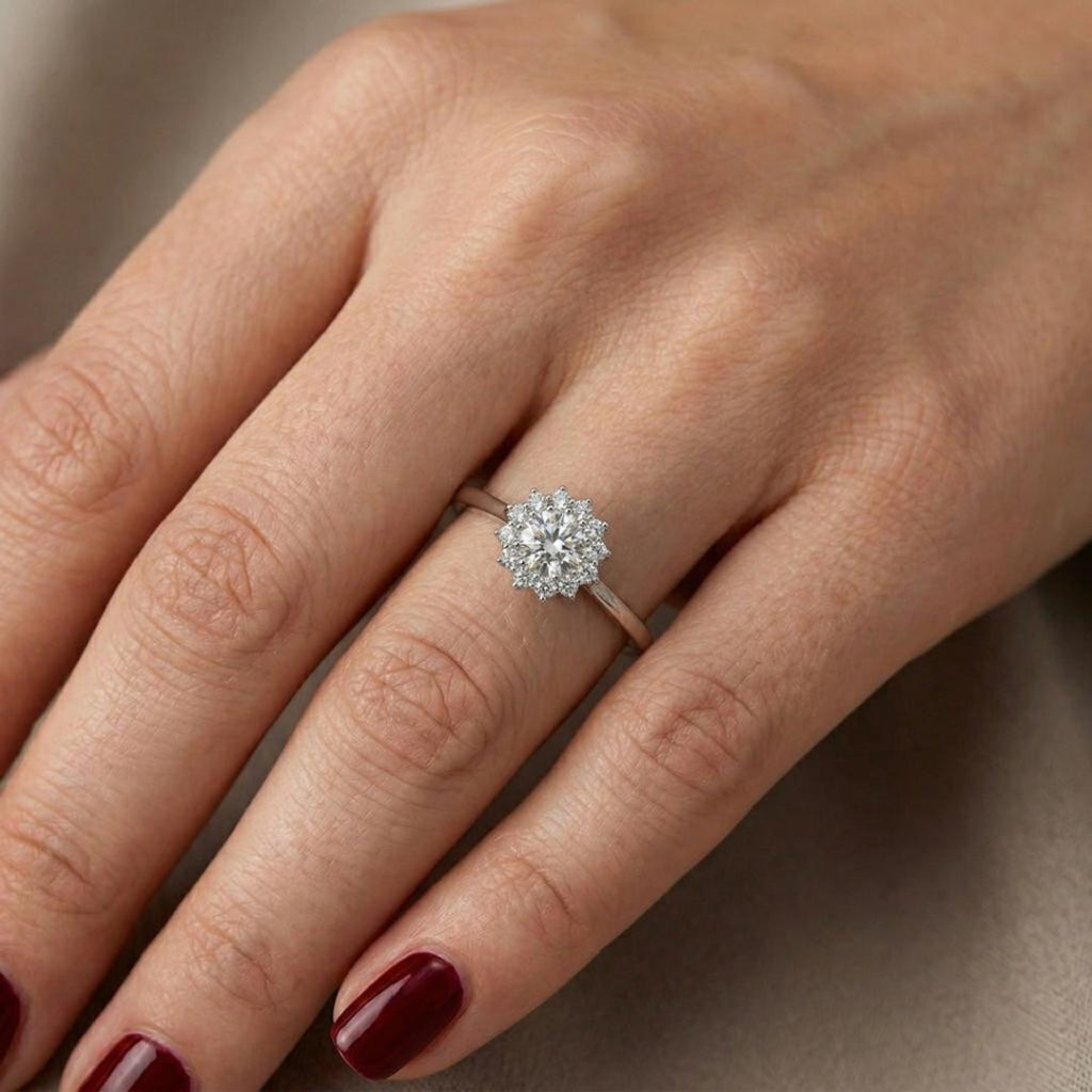 The Sapphire Halo Ring