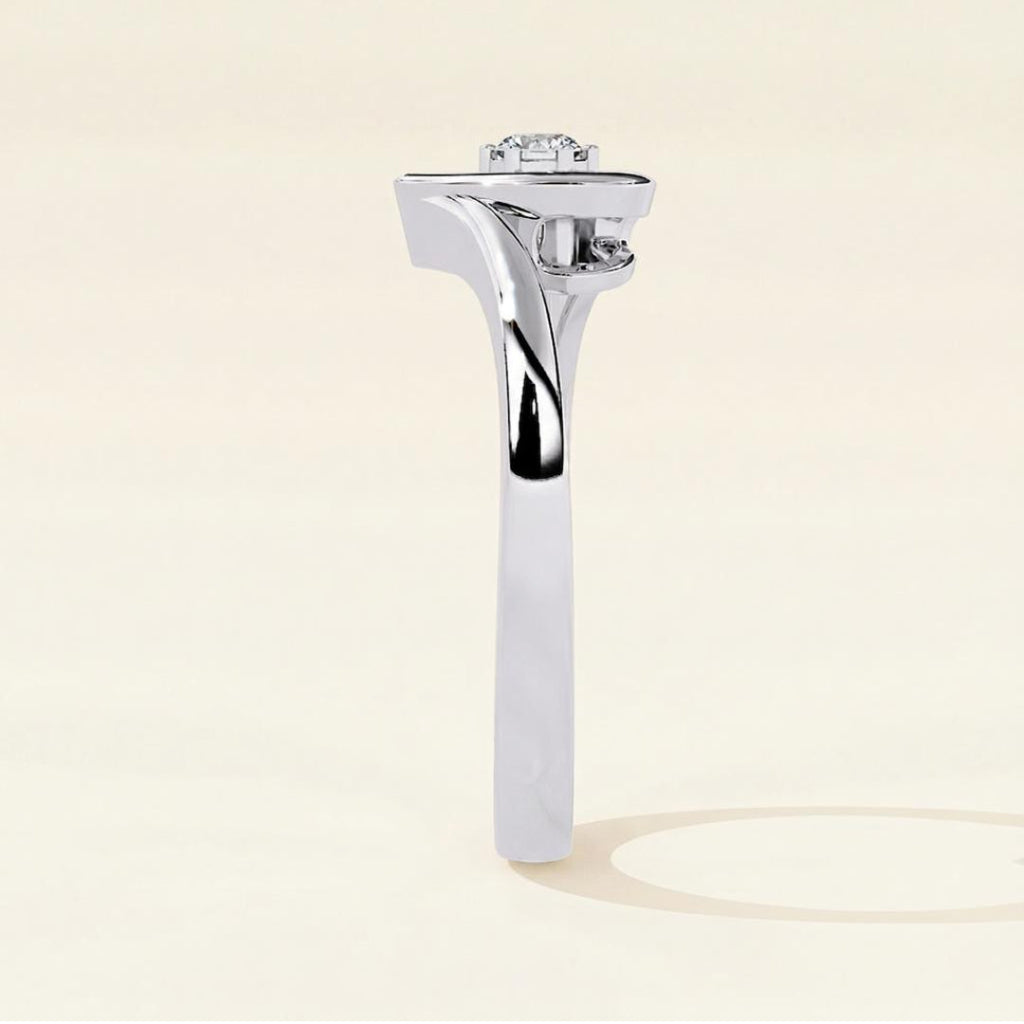 The Heart-Bound Solitaire Ring