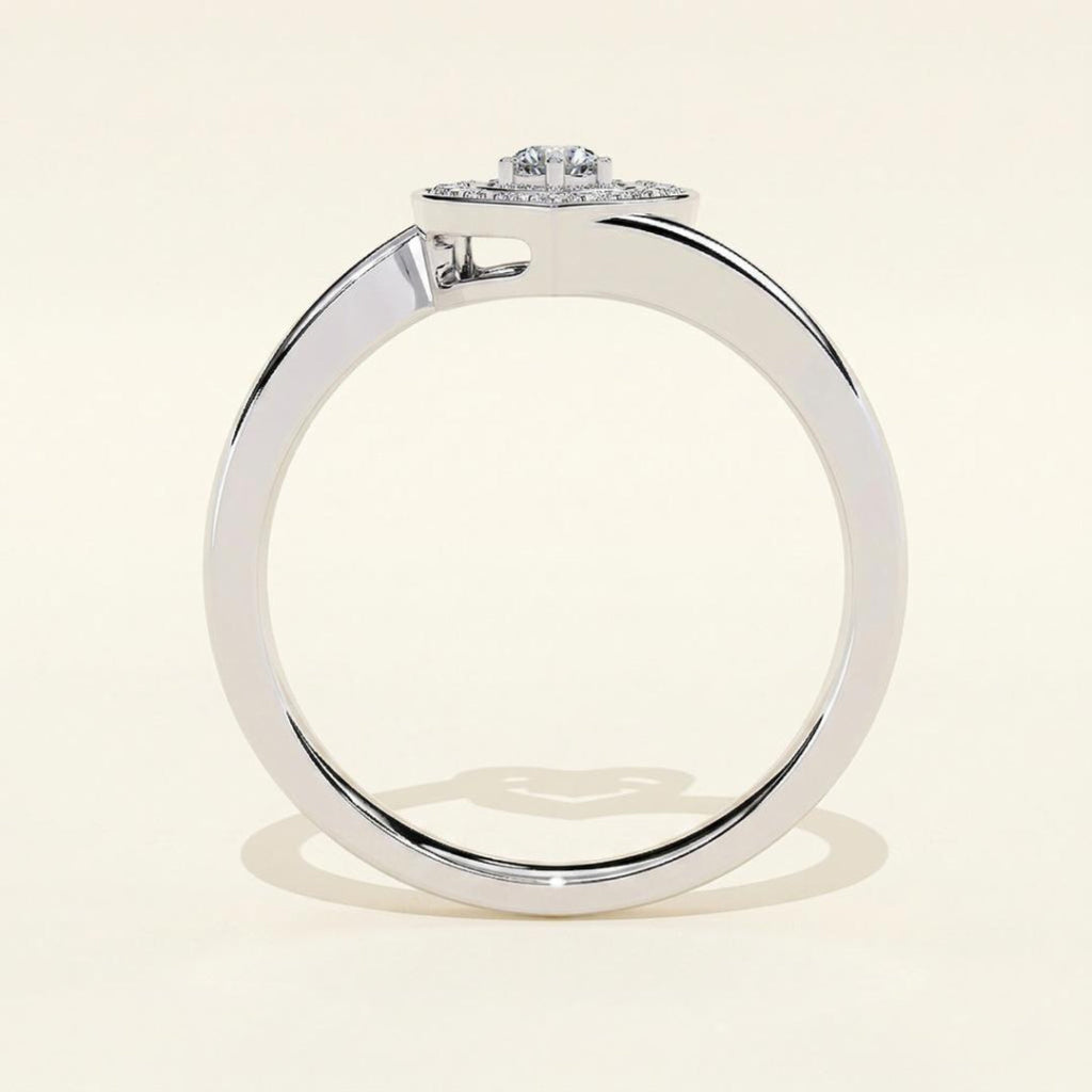 The Heart-Bound Solitaire Ring