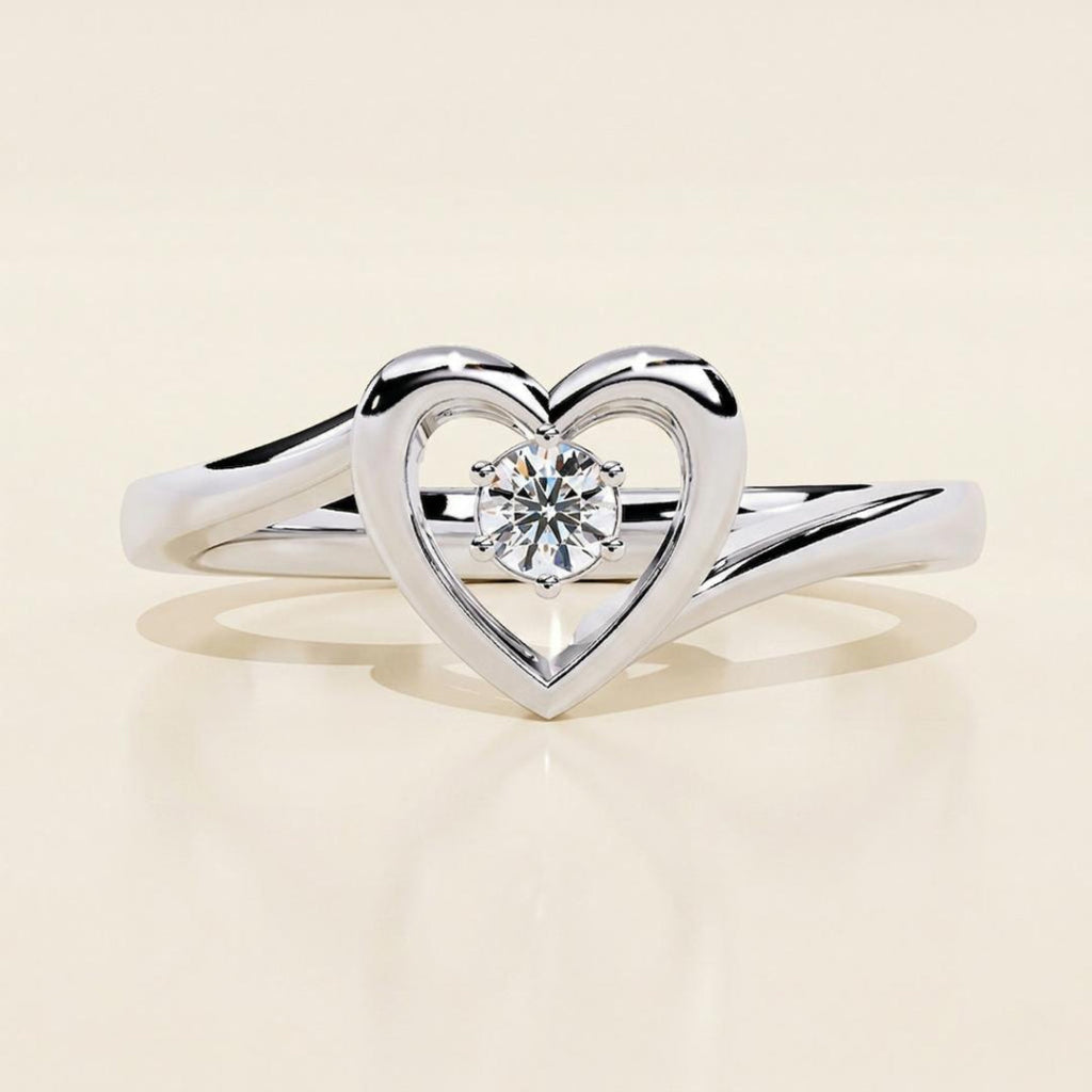 The Heart-Bound Solitaire Ring
