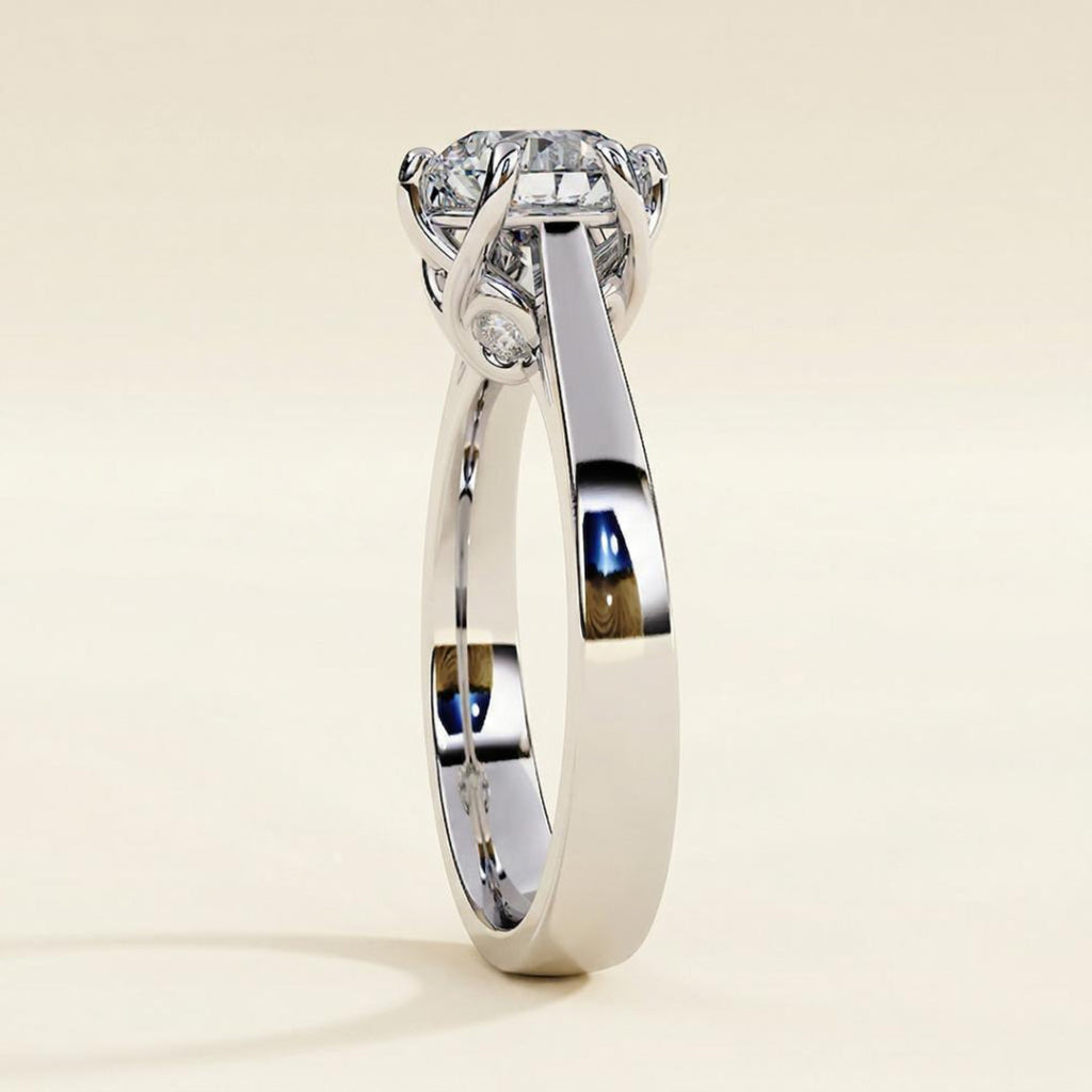 Vintage Crown Moissanite Ring