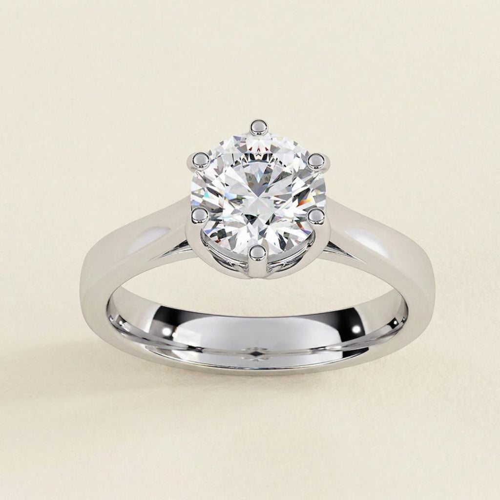 Vintage Crown Moissanite Ring