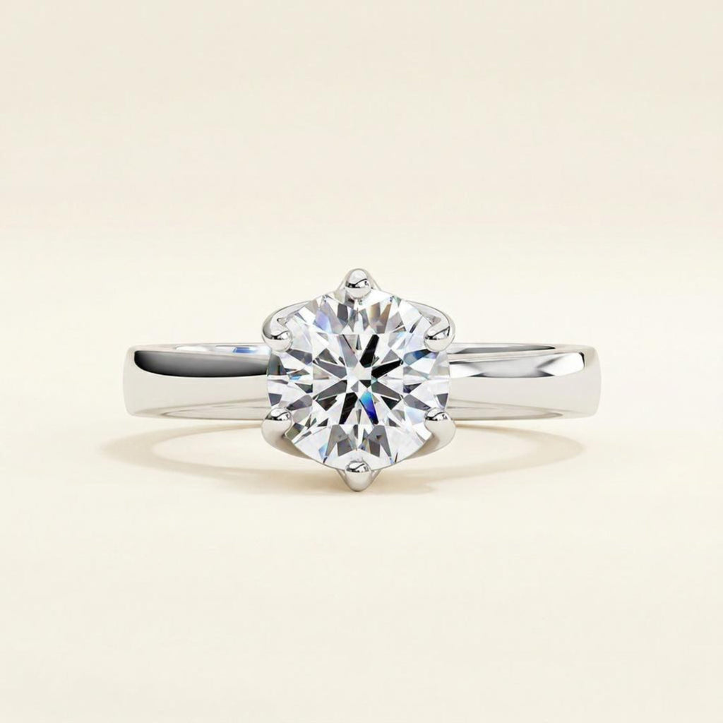 Vintage Crown Moissanite Ring
