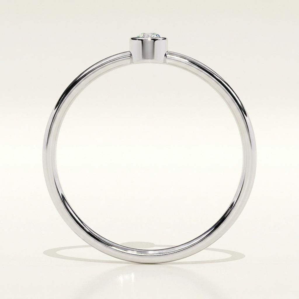 Luna Bezel Diamond Ring