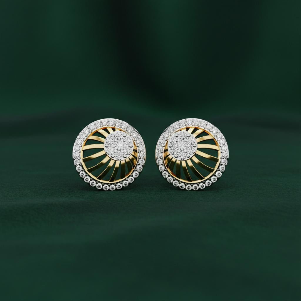 Helios Halo Diamond Studs Main image