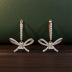 Celeste Ribbon Diamond Hoops