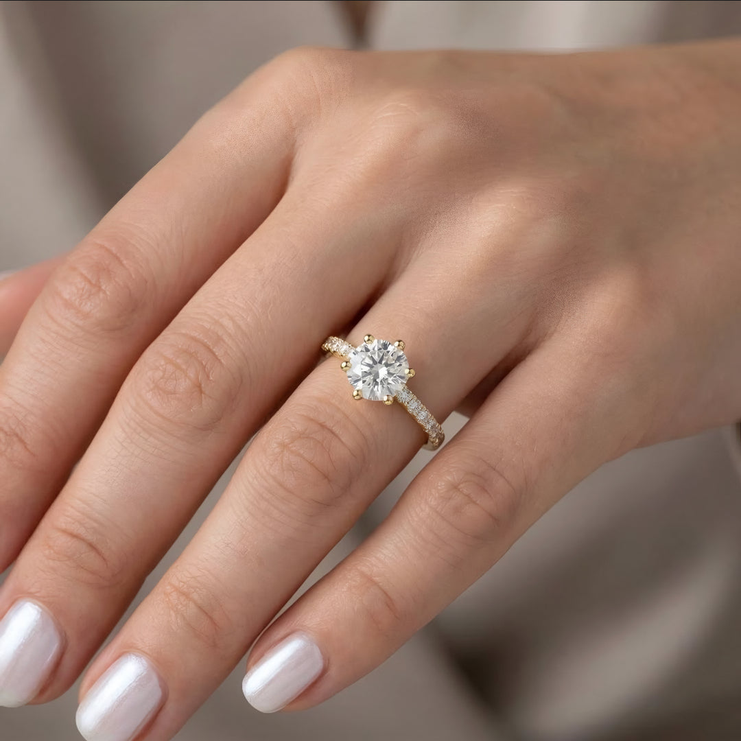 Golden Radiance Engagement Ring Secondary image