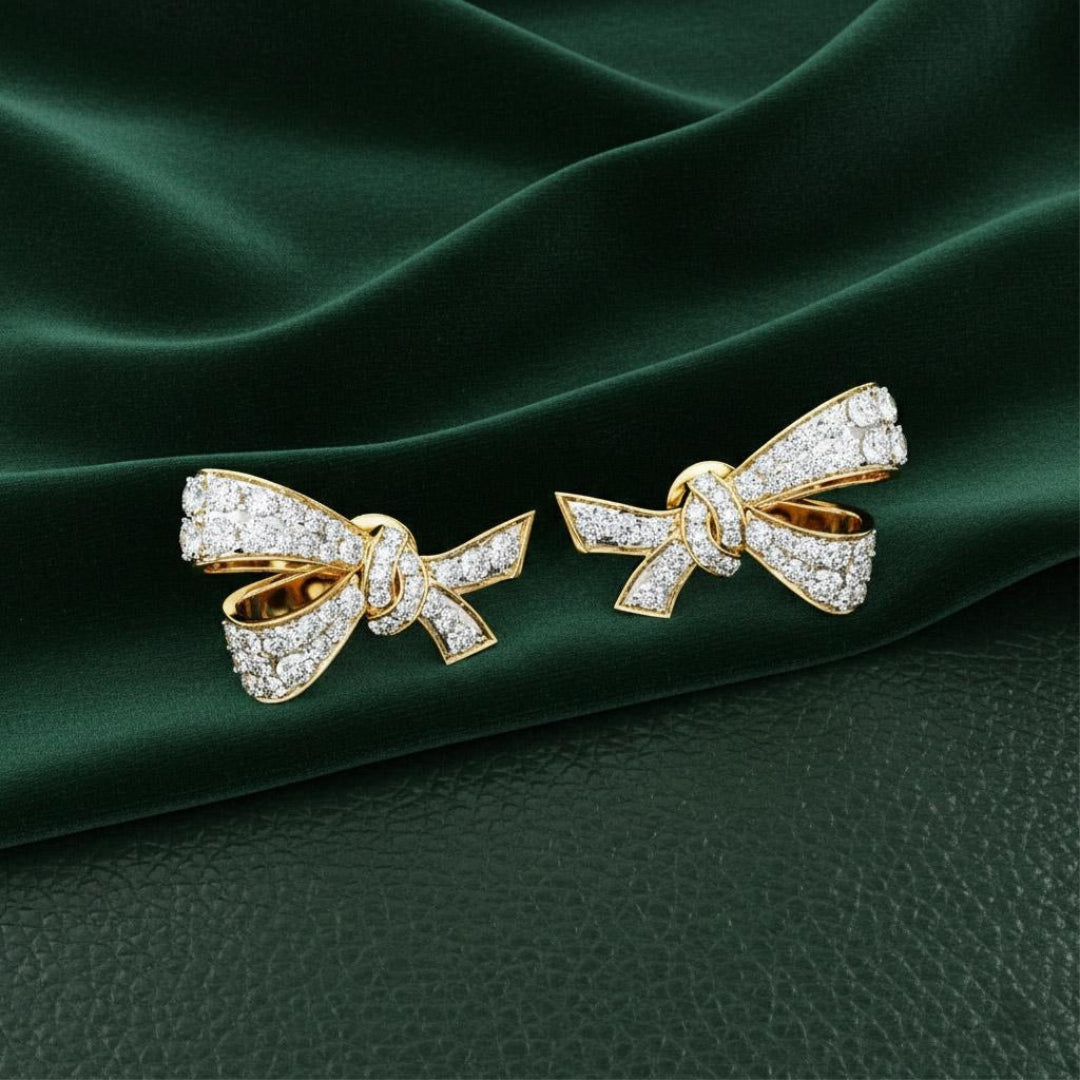 Elysian Spark Bow Earrings