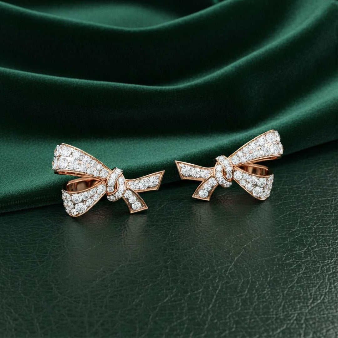 Elysian Spark Bow Earrings