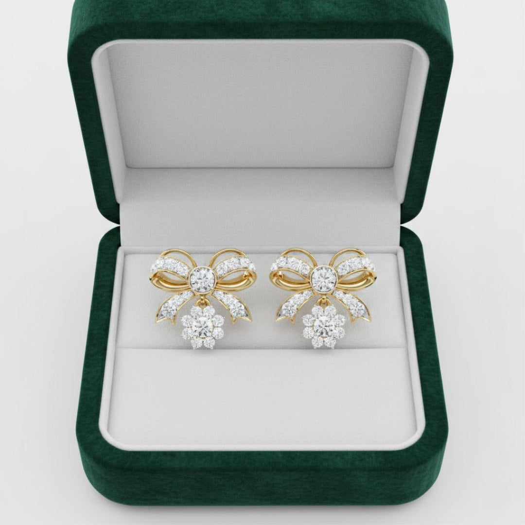 Imperial Sparkle Bow Earrings Studs