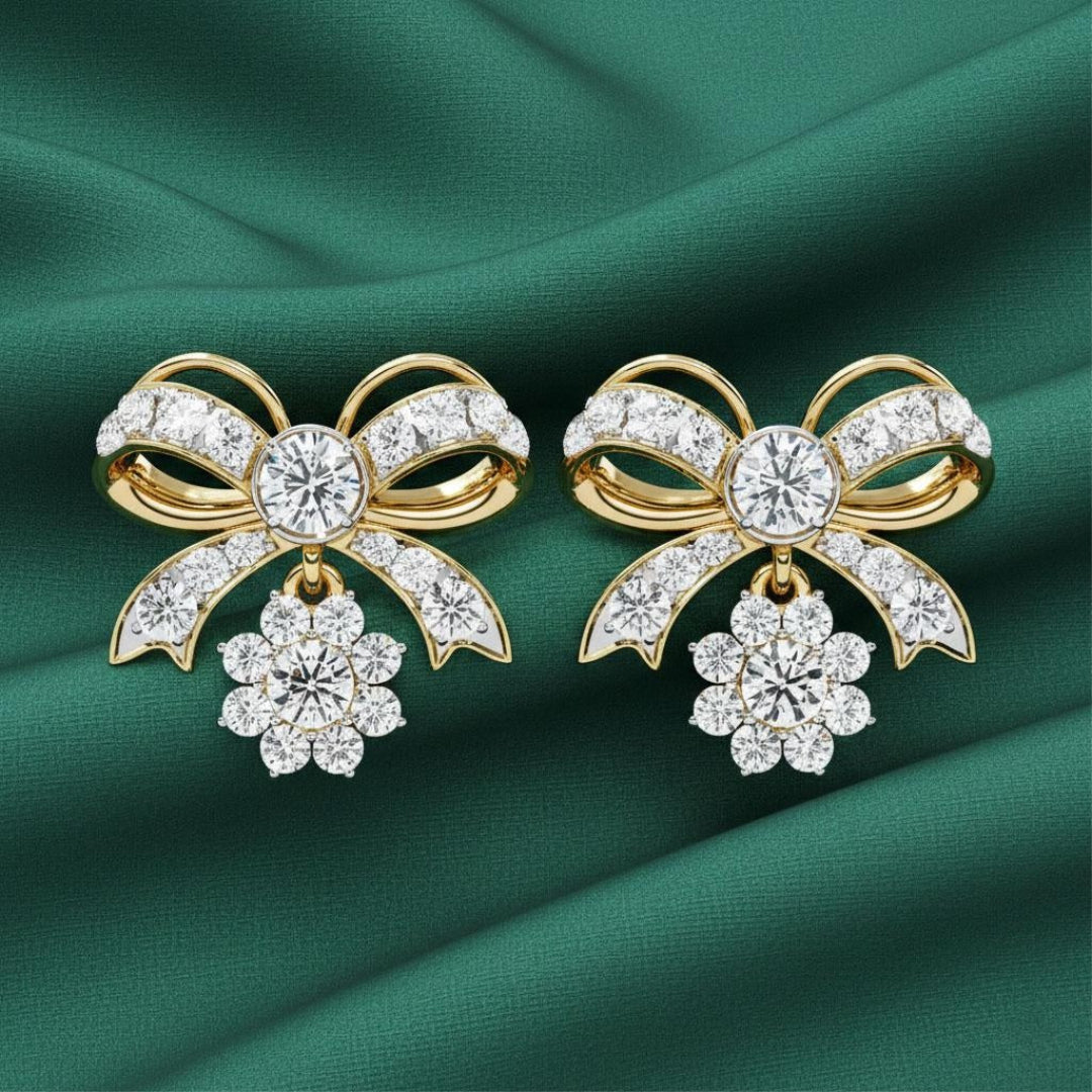 Imperial Sparkle Bow Earrings Studs