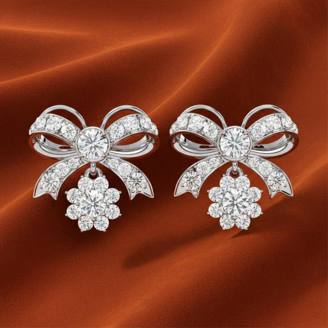 Imperial Sparkle Bow Earrings Studs