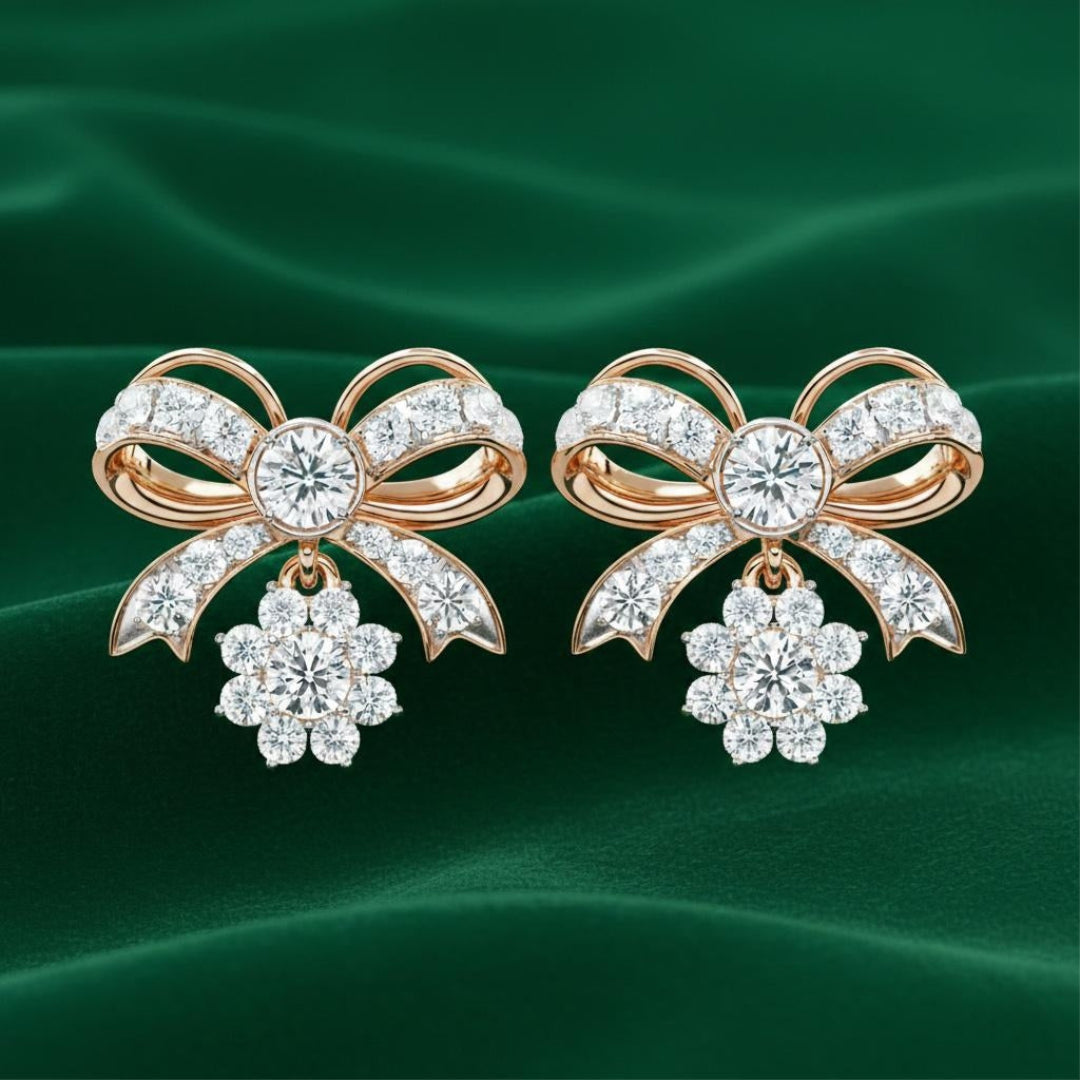 Imperial Sparkle Bow Earrings Studs