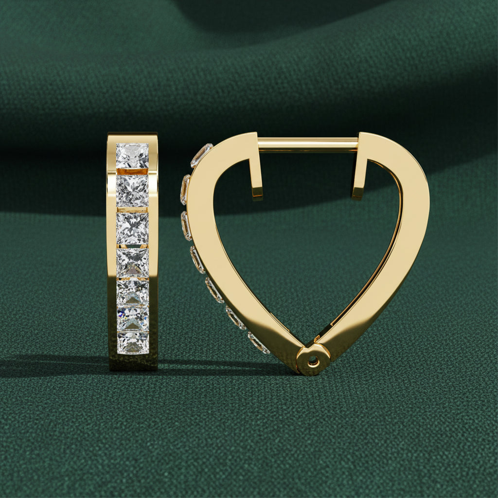 "Aura Bloom" Heart Hoop Earrings