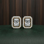 Imperial Radiant Halo Stud Earrings