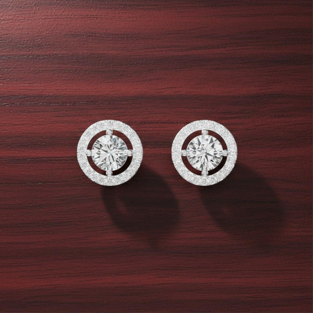 Round Glory Halo Studs