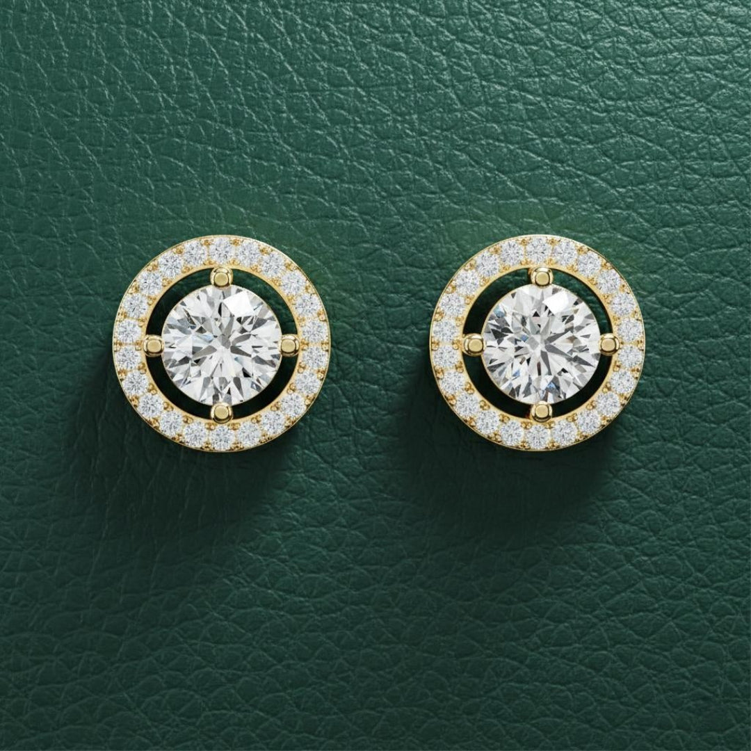 Round Glory Halo Studs