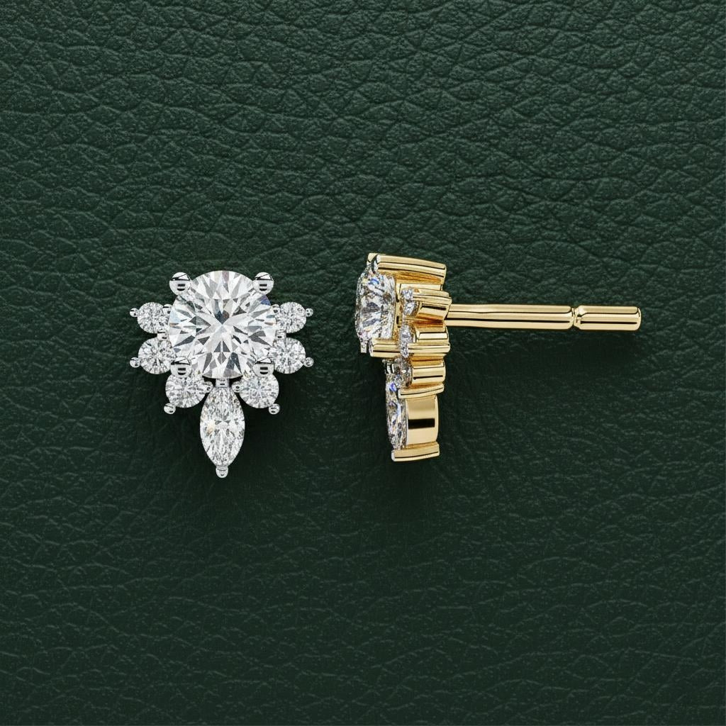 Blossom Diamond Earrings Studs