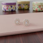 Regalia Emerald Halo Stud Earrings