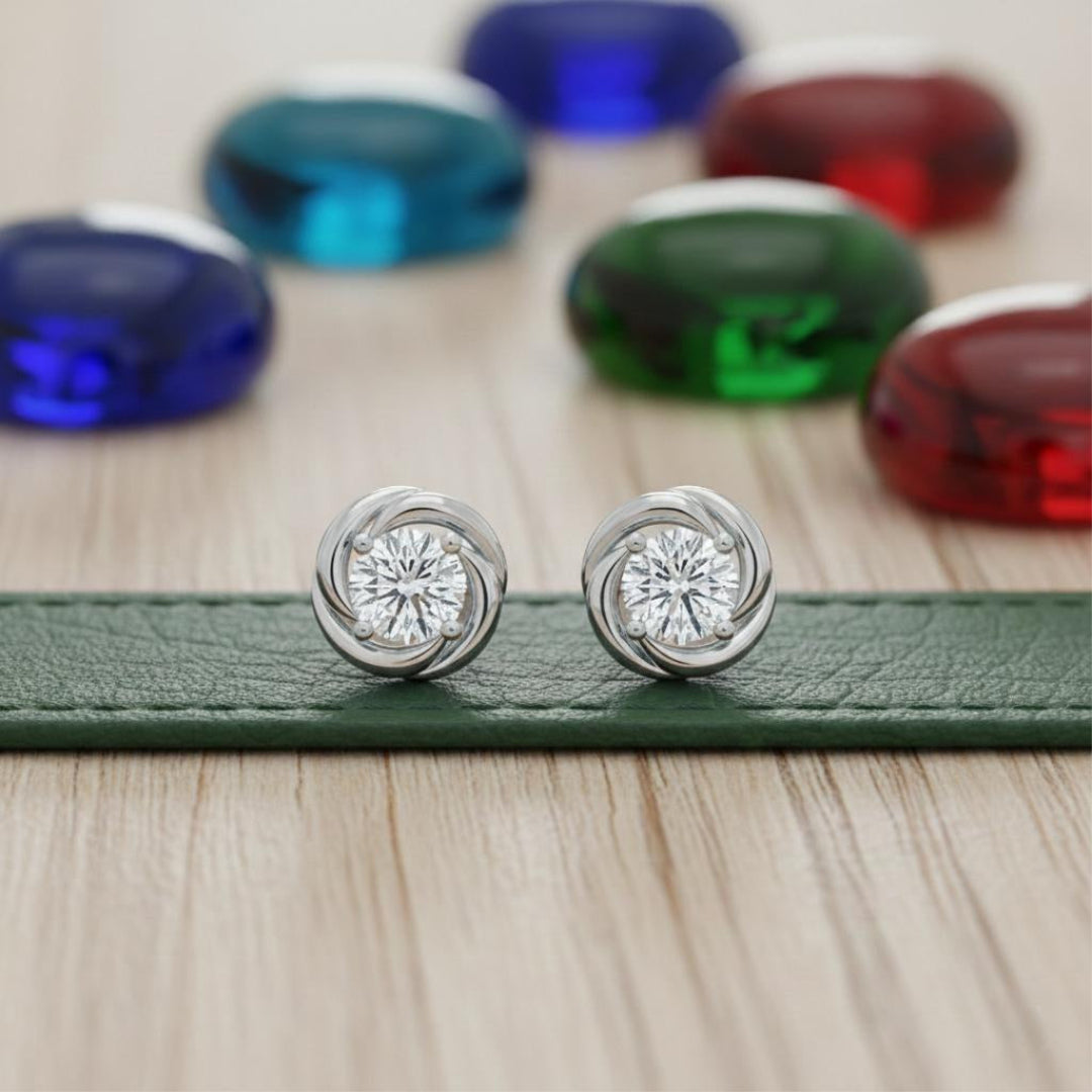 Round Horizontal Shadow Stud