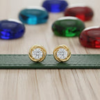 Round Horizontal Shadow Stud