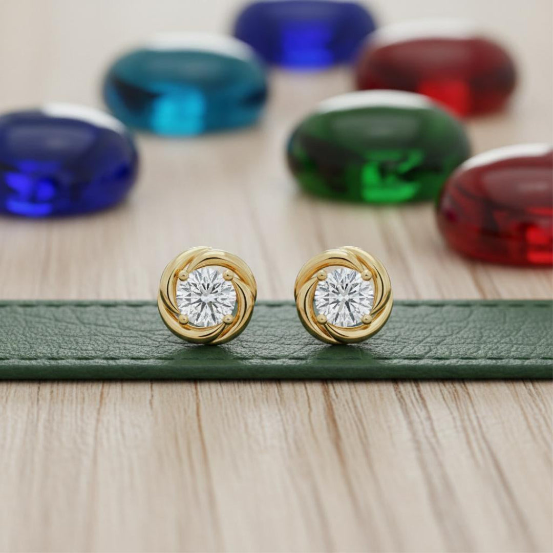 Round Horizontal Shadow Stud