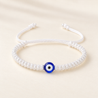 Tulsi Classic White Evil Eye Handcrafted Protection Bracelet