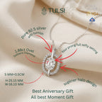 The Serenity Floating Oval Pendant