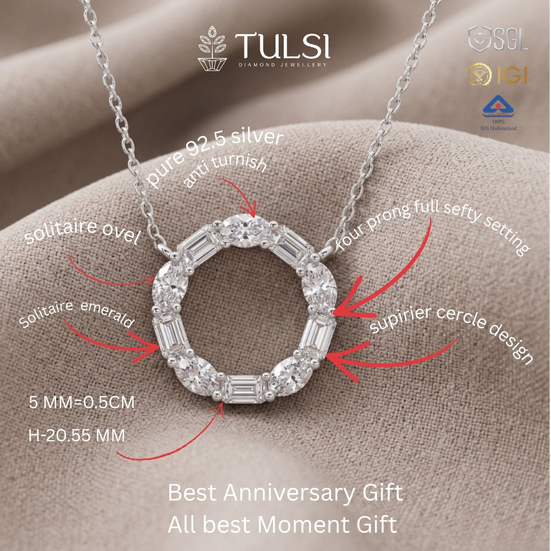 The Infinity Mixed-Cut Circle Pendant