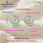 Solitaire Royale Halo Stud Earrings