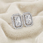 Imperial Radiant Halo Stud Earrings