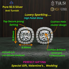 Sparkle Cushion Halo Diamond Stud Earrings