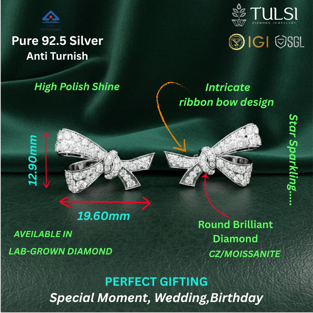 Elysian Spark Bow Earrings
